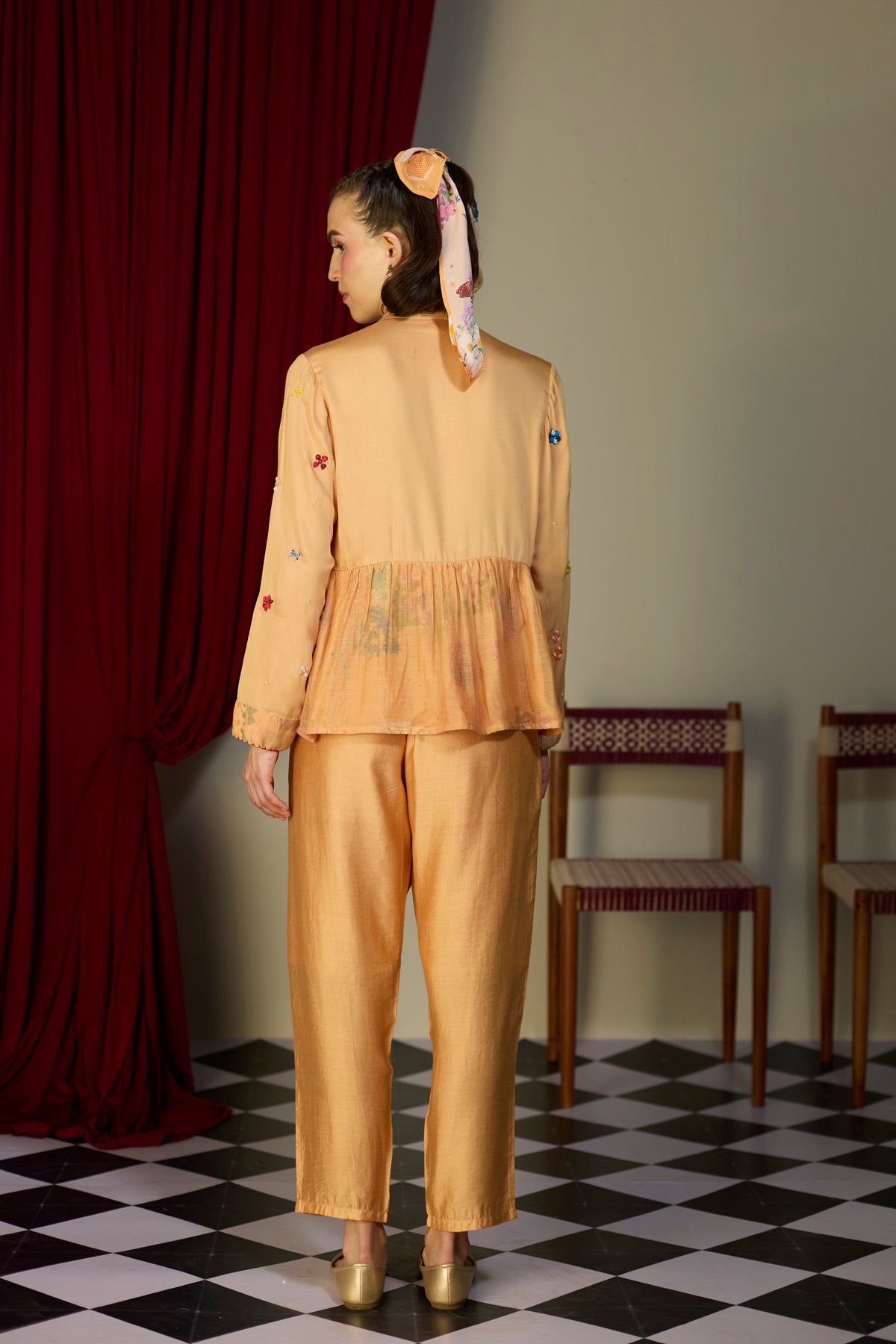 Soufflé Orange Floral Top