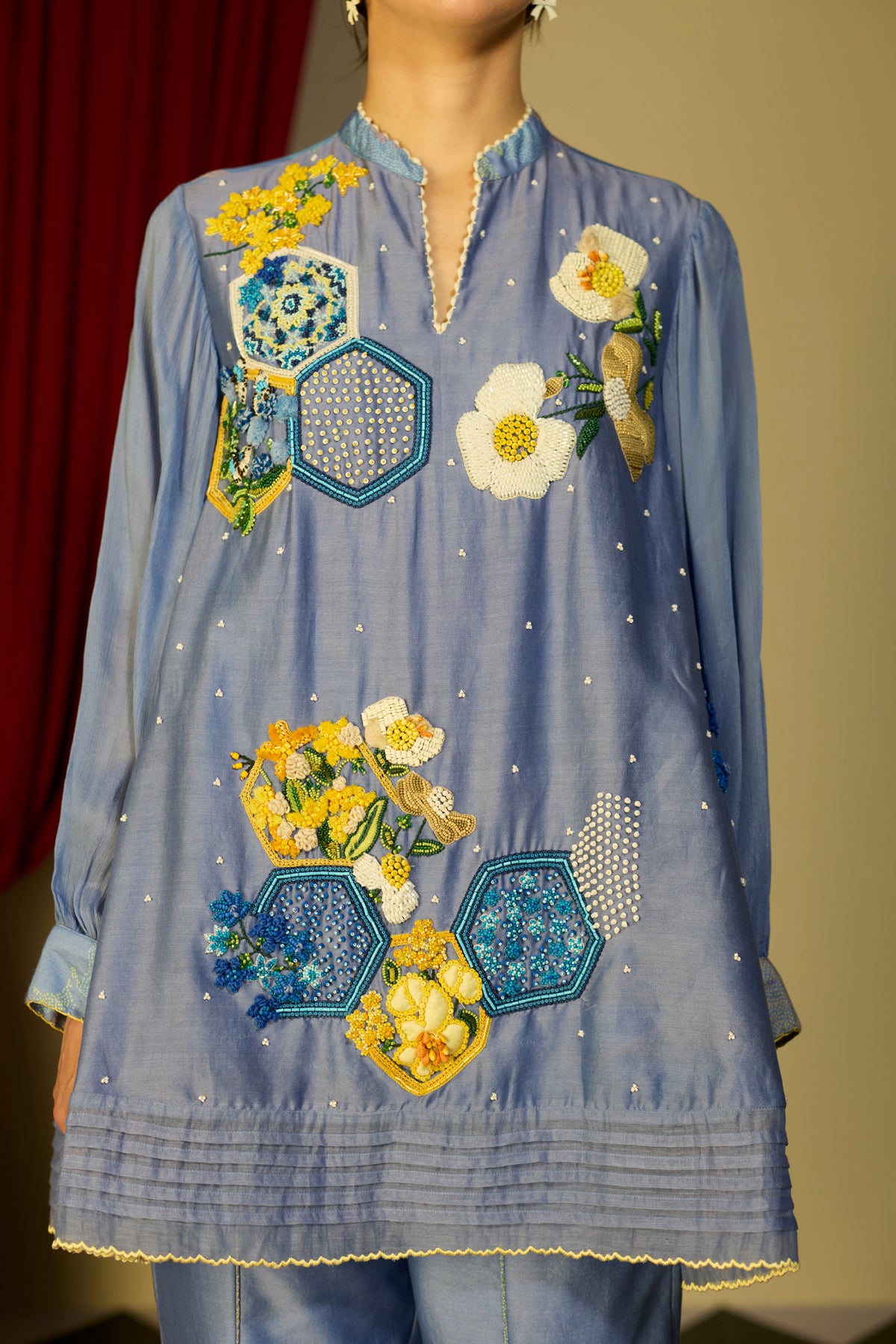 Periwinkle Blue Floral Top