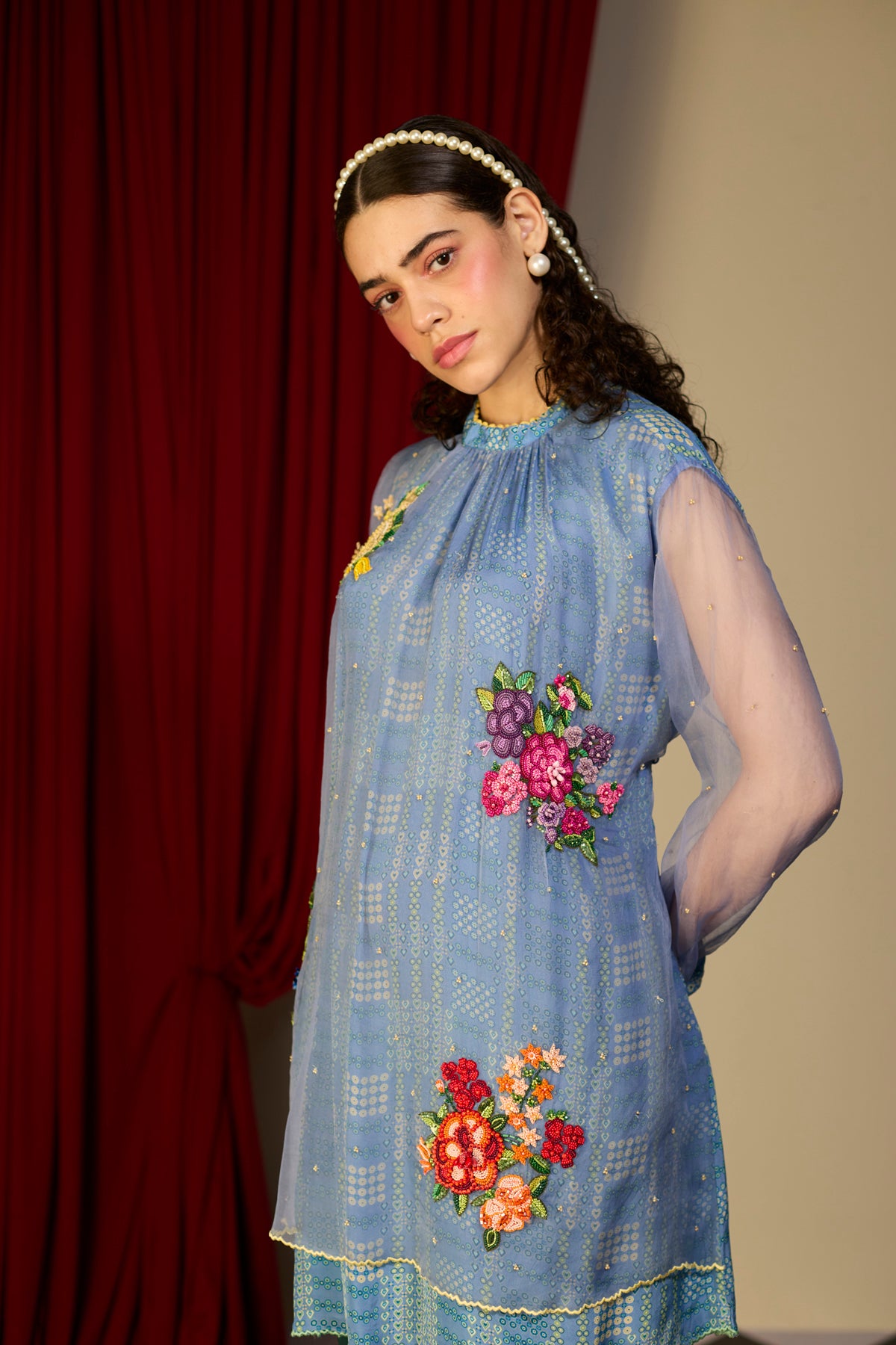 Periwinkle Blue Checkered Dress