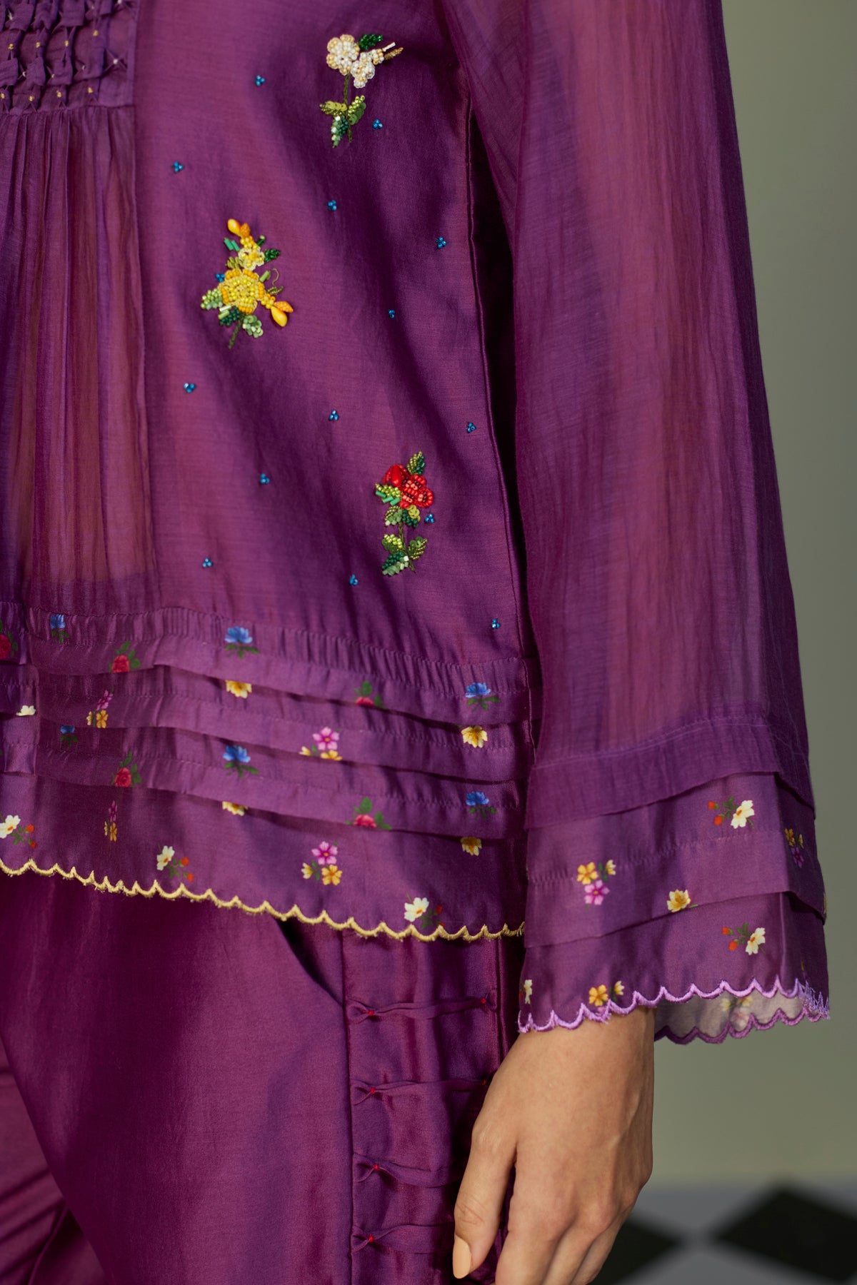 Regal Orchid Smocked Top