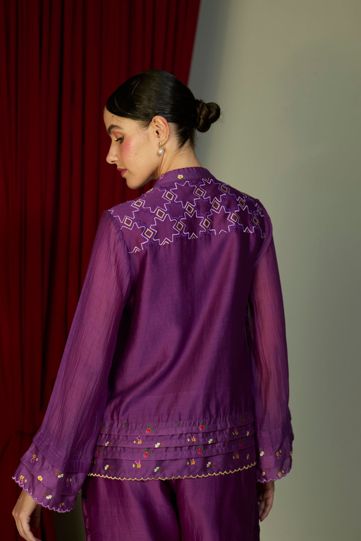 Regal Orchid Smocked Top