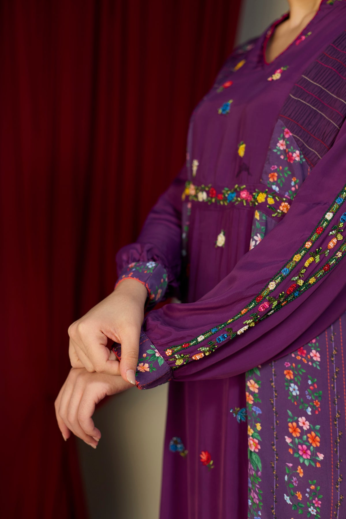 Regal Orchid Panelled Dress