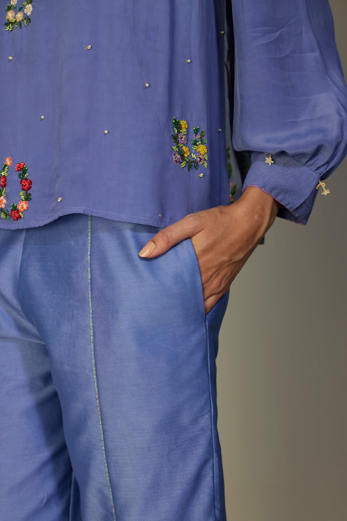 Periwinkle Blue Straight Pants