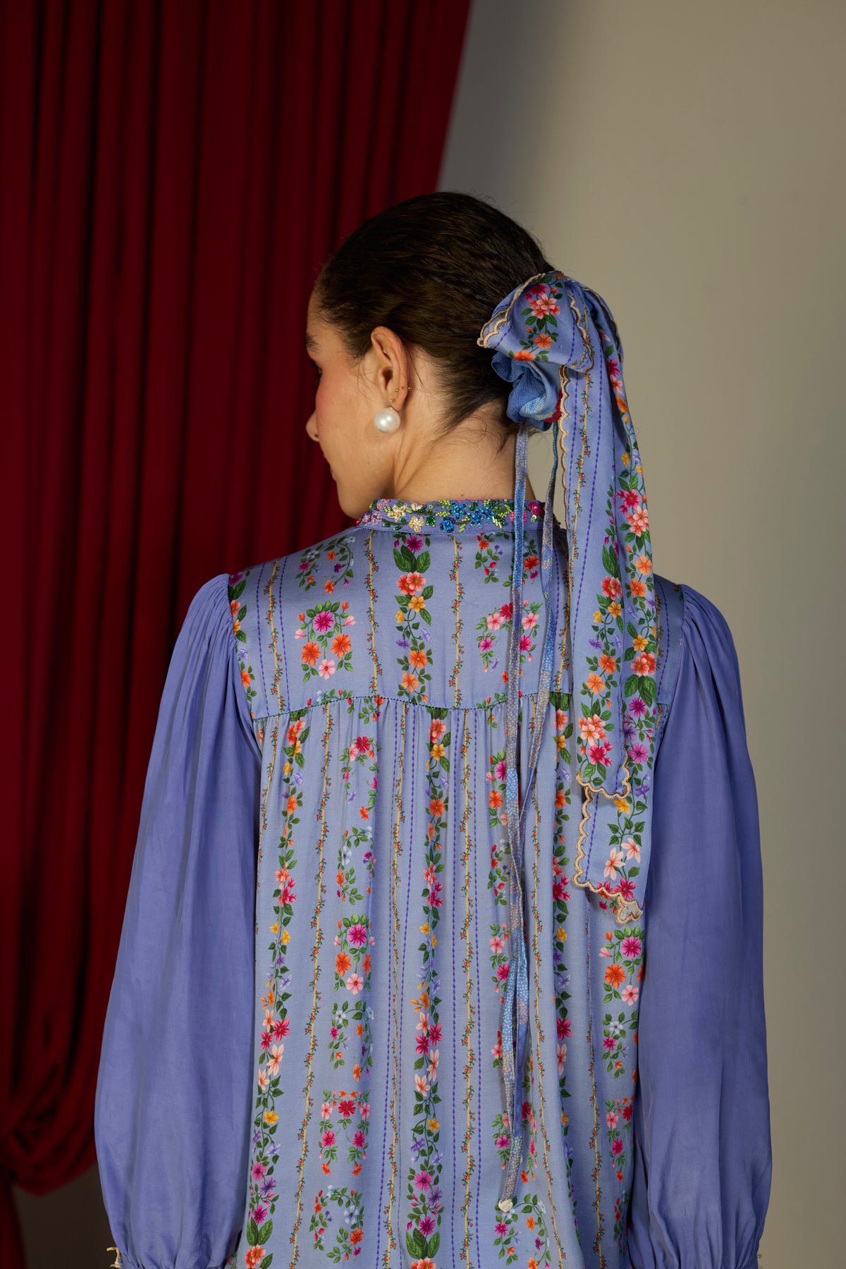 Periwinkle Blue Floral Top