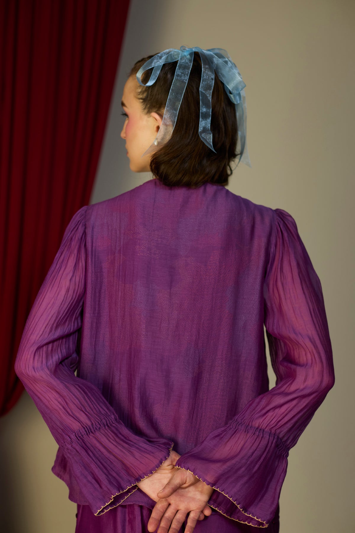 Regal Orchid  Smocked Shirt