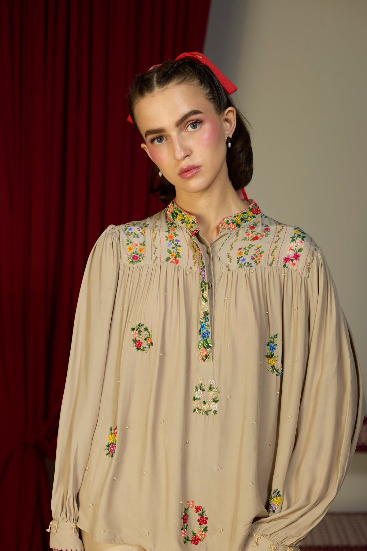 Heirloom Beige Floral Top