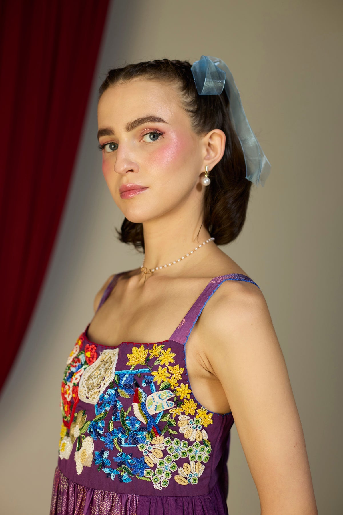 Regal Orchid Floral Dress