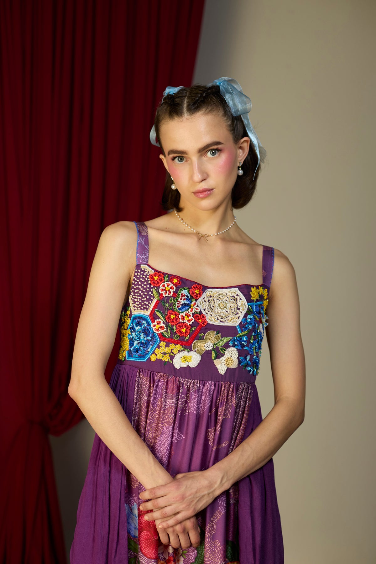 Regal Orchid Floral Dress