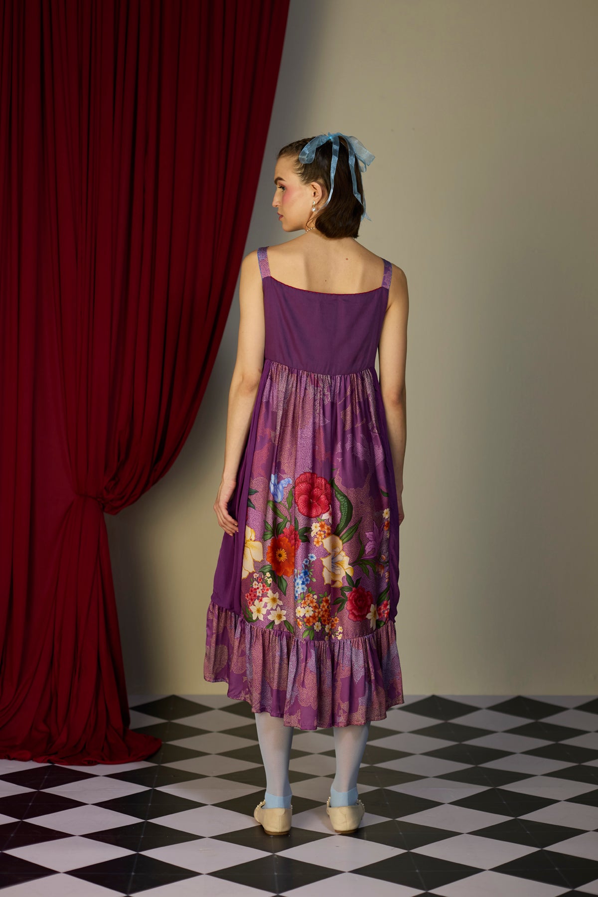 Regal Orchid Floral Dress