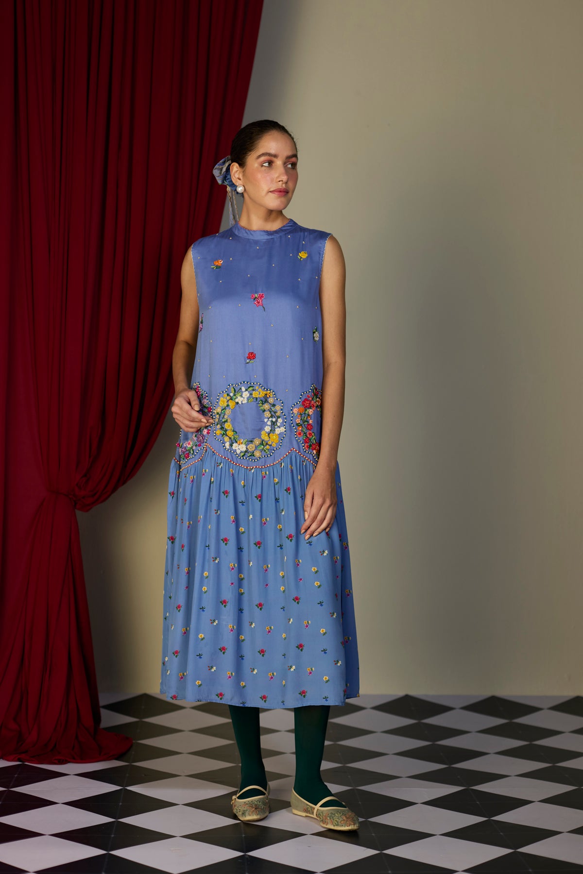 Periwinkle Blue Floral Dress