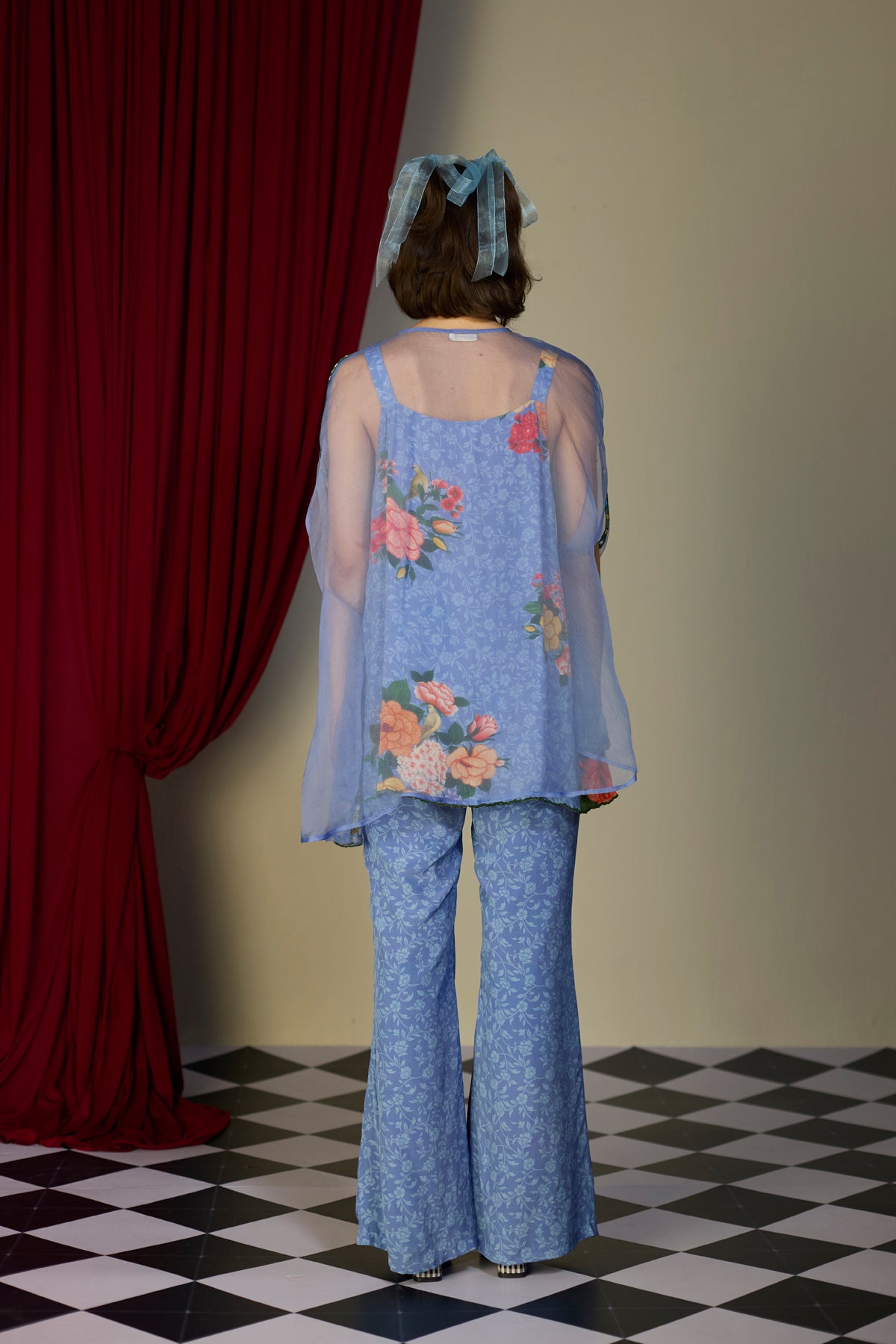 Periwinkle Blue Sheer Top