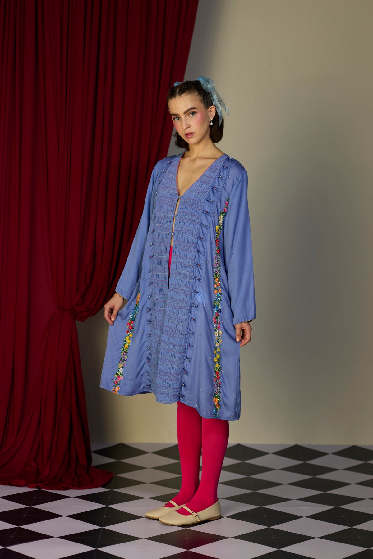 Periwinkle Blue Smocked Tunic