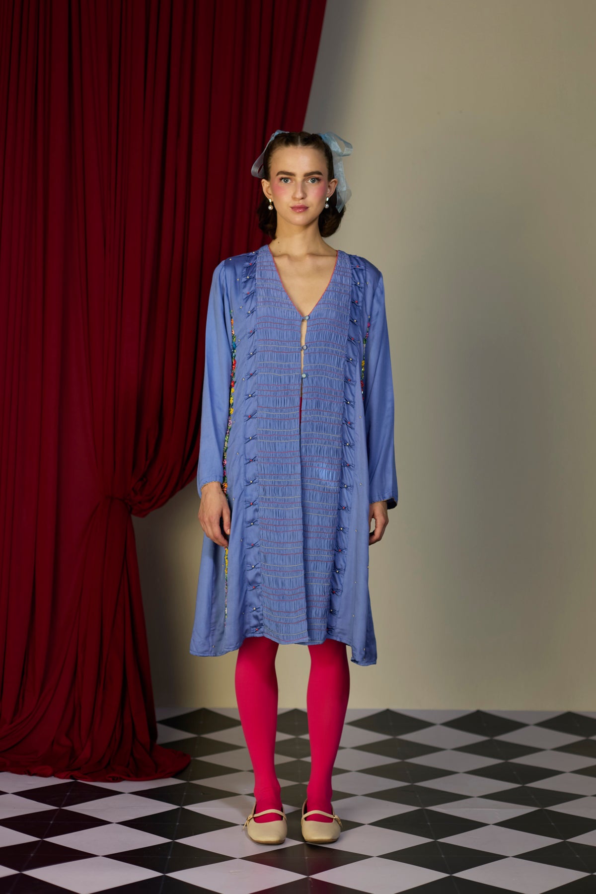 Periwinkle Blue Smocked Tunic