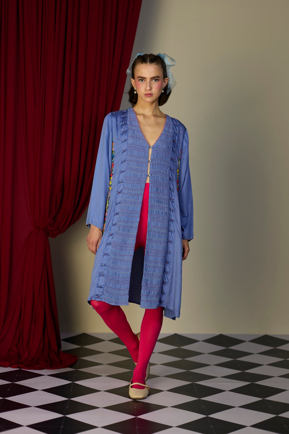 Periwinkle Blue Smocked Tunic