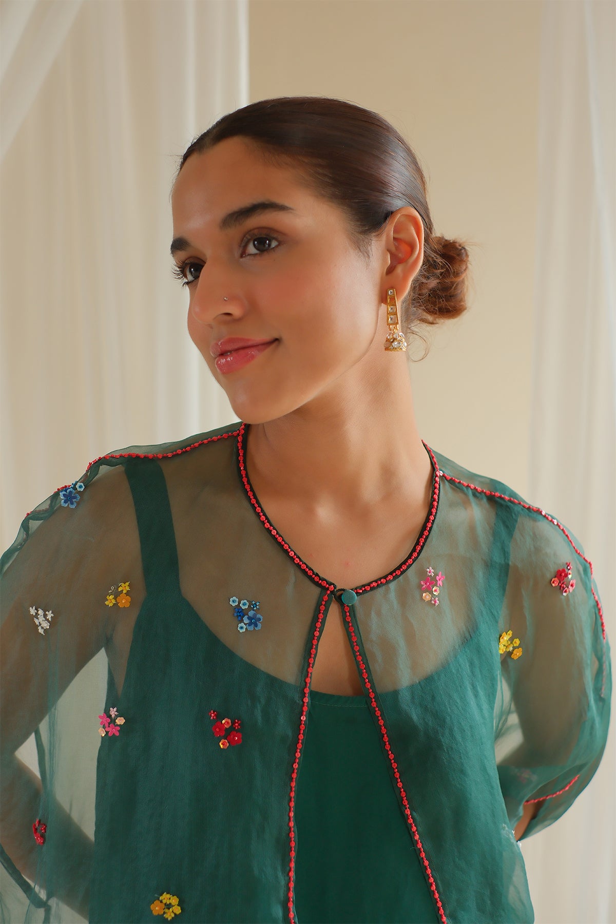 Jade Sheer Organza Co-ord Set