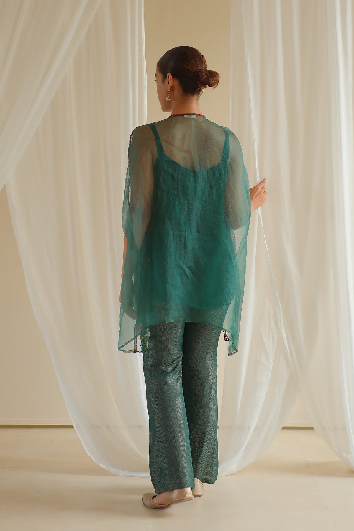 Jade Sheer Organza Co-ord Set