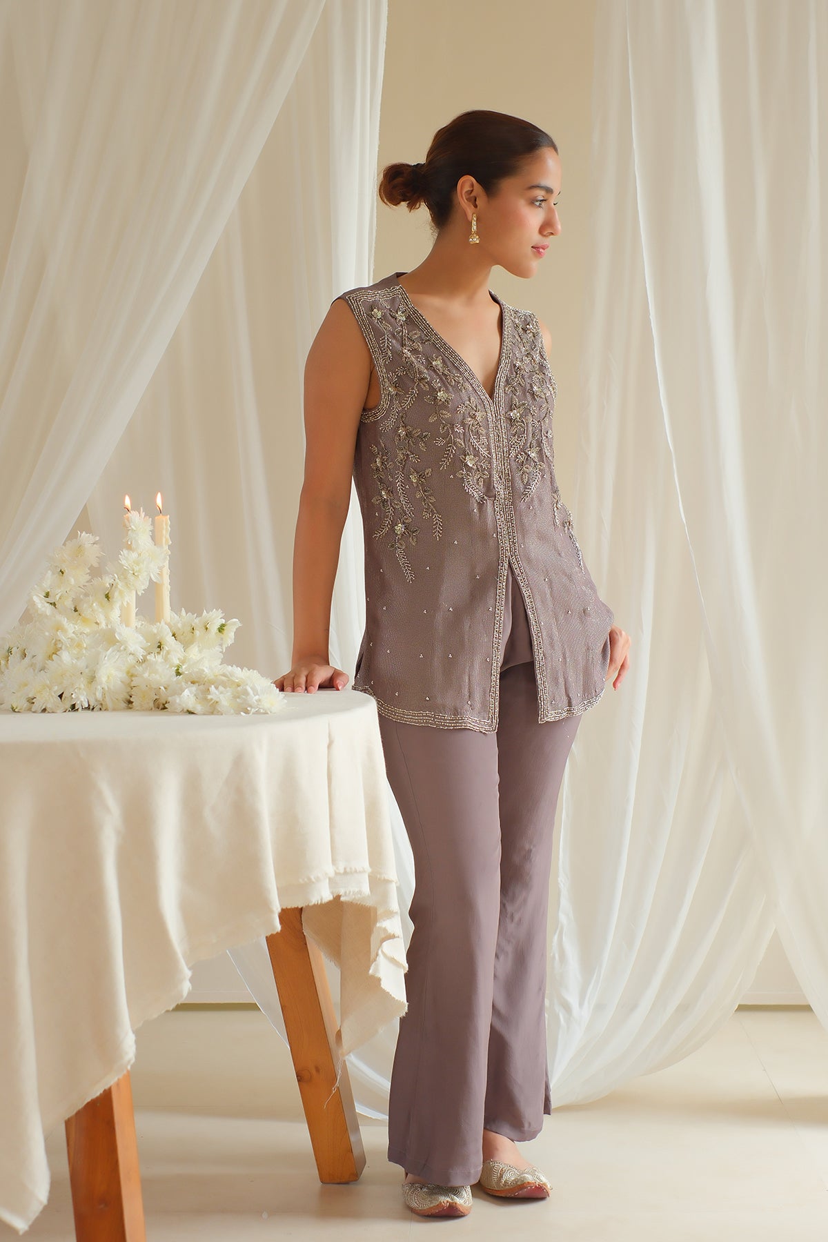 Ash Embroidered Co-ord Set