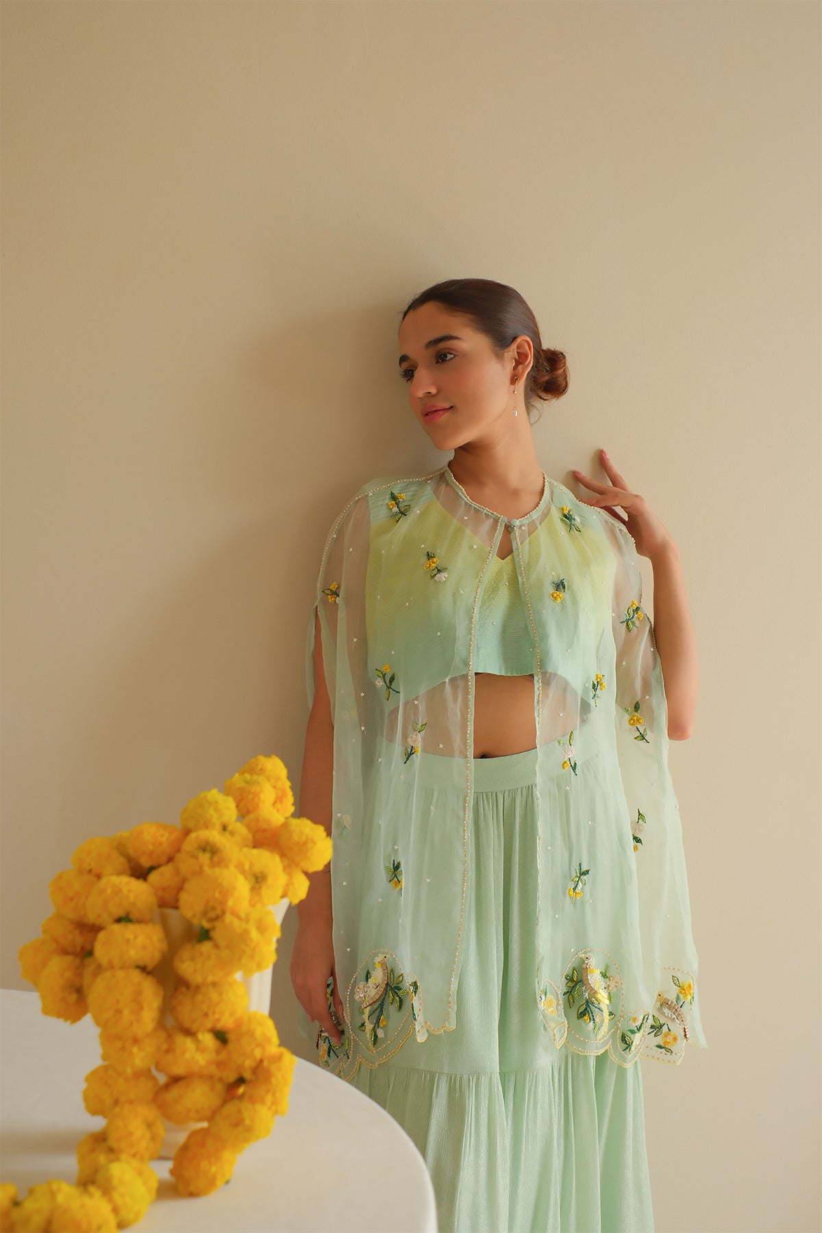 Tide Sheer Organza Lehenga Set