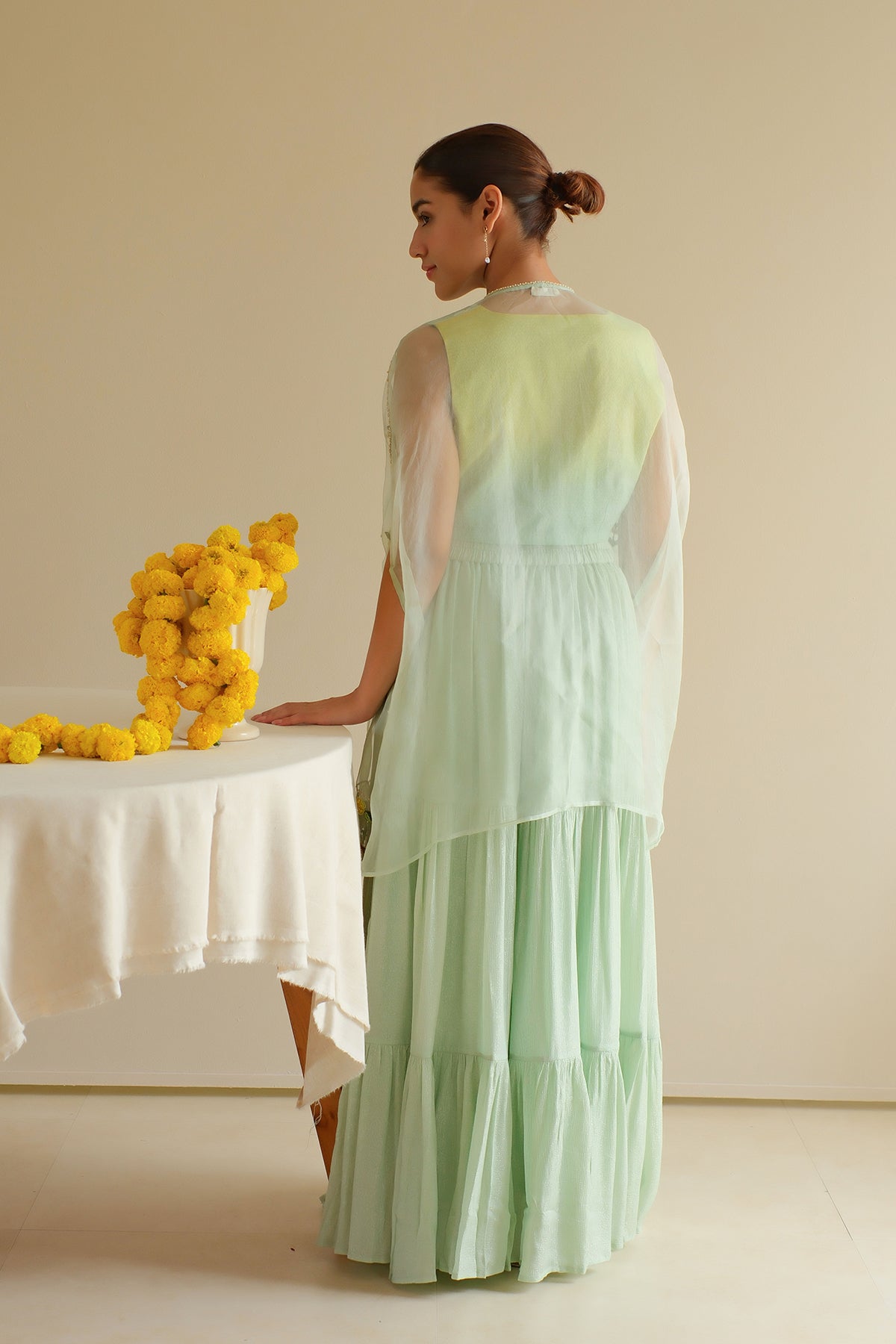 Tide Sheer Organza Lehenga Set