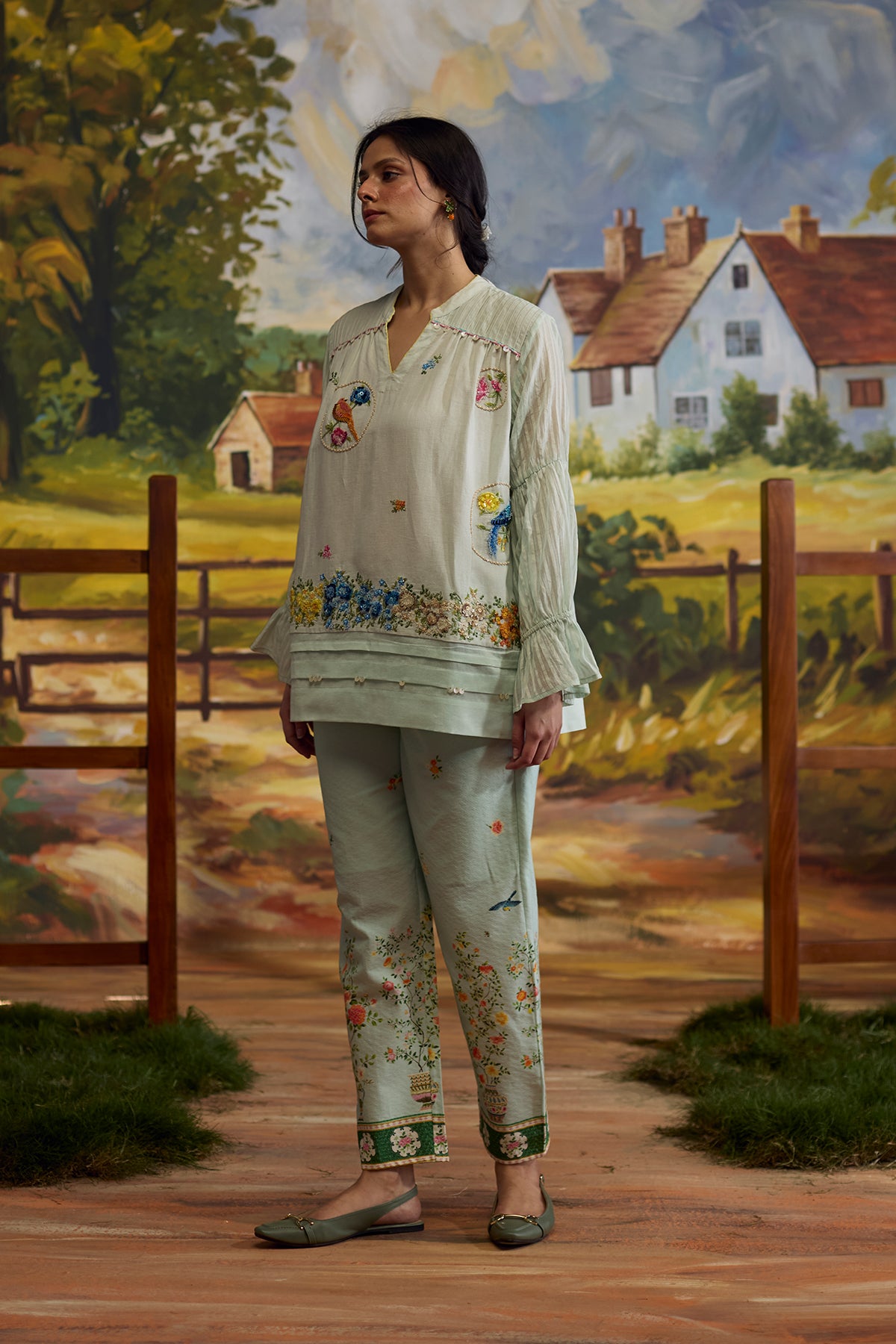 Meadow Pintuck Top