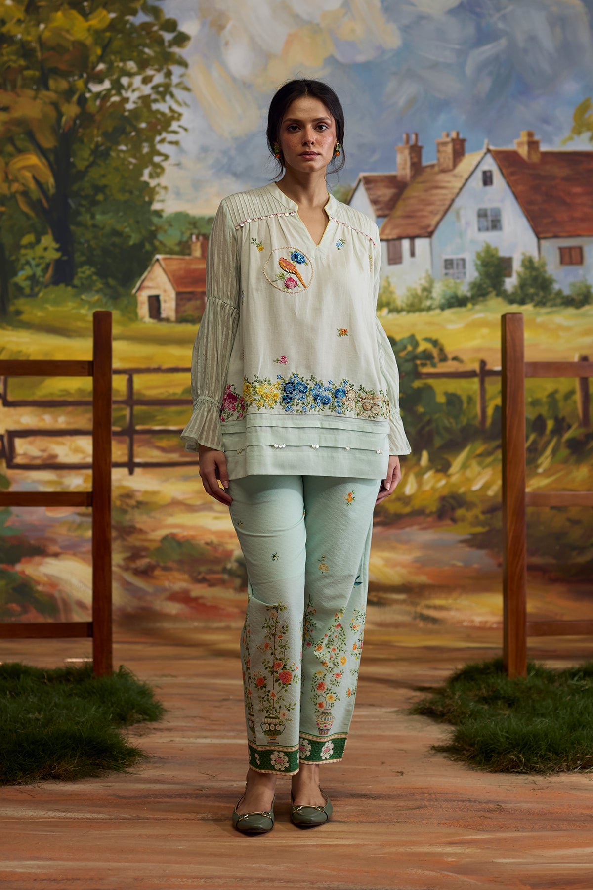 Meadow Pintuck Top