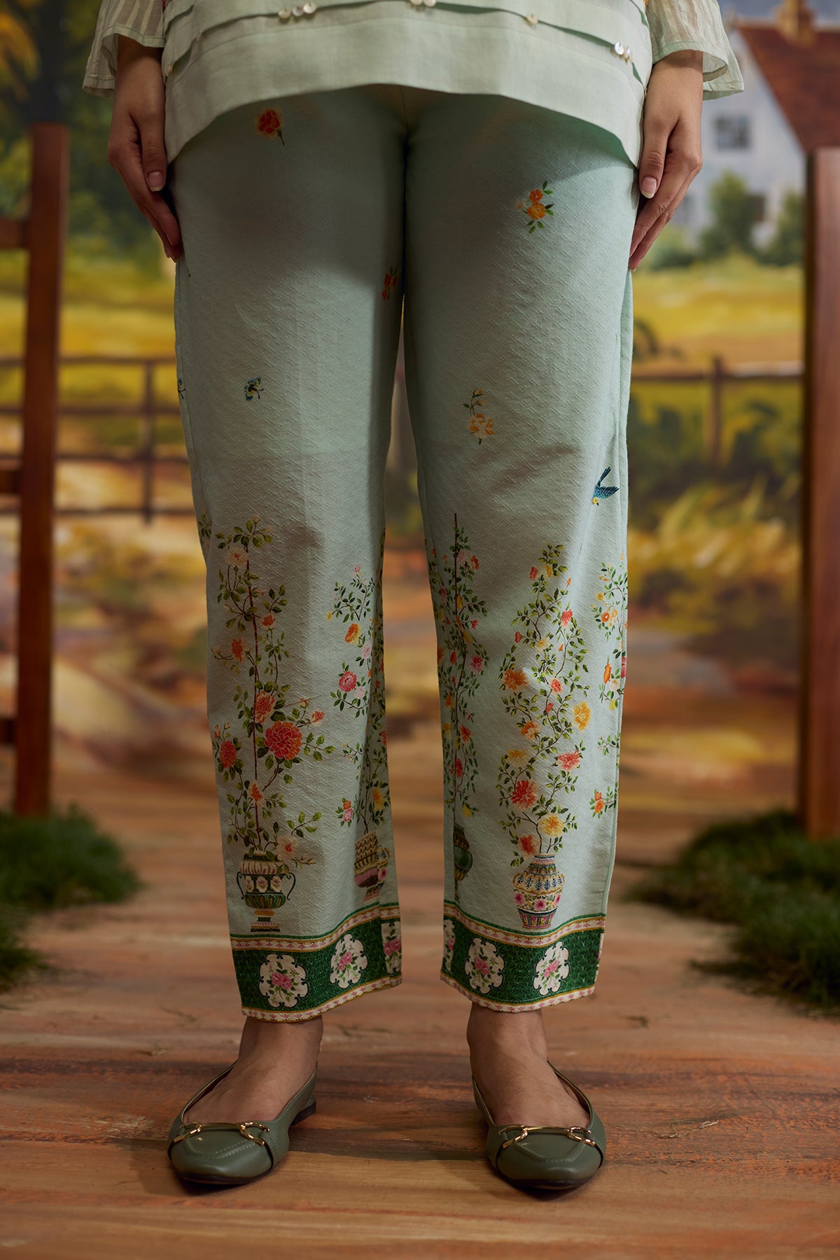 Meadow Printed Cuffed Pants