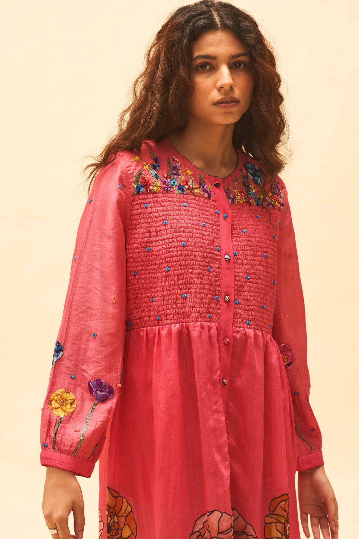 Fuchsia Floral Dress
