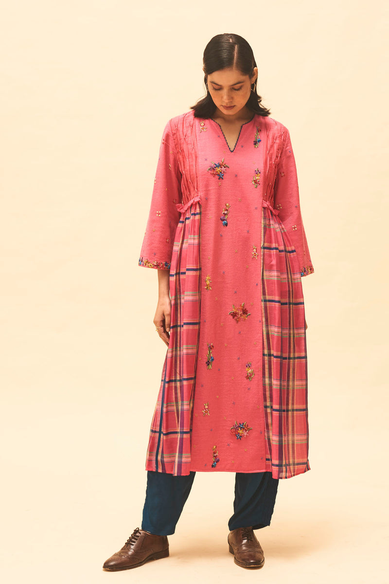 Fuchsia Gathered Tunic