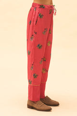 Fuchsia Printed Pants