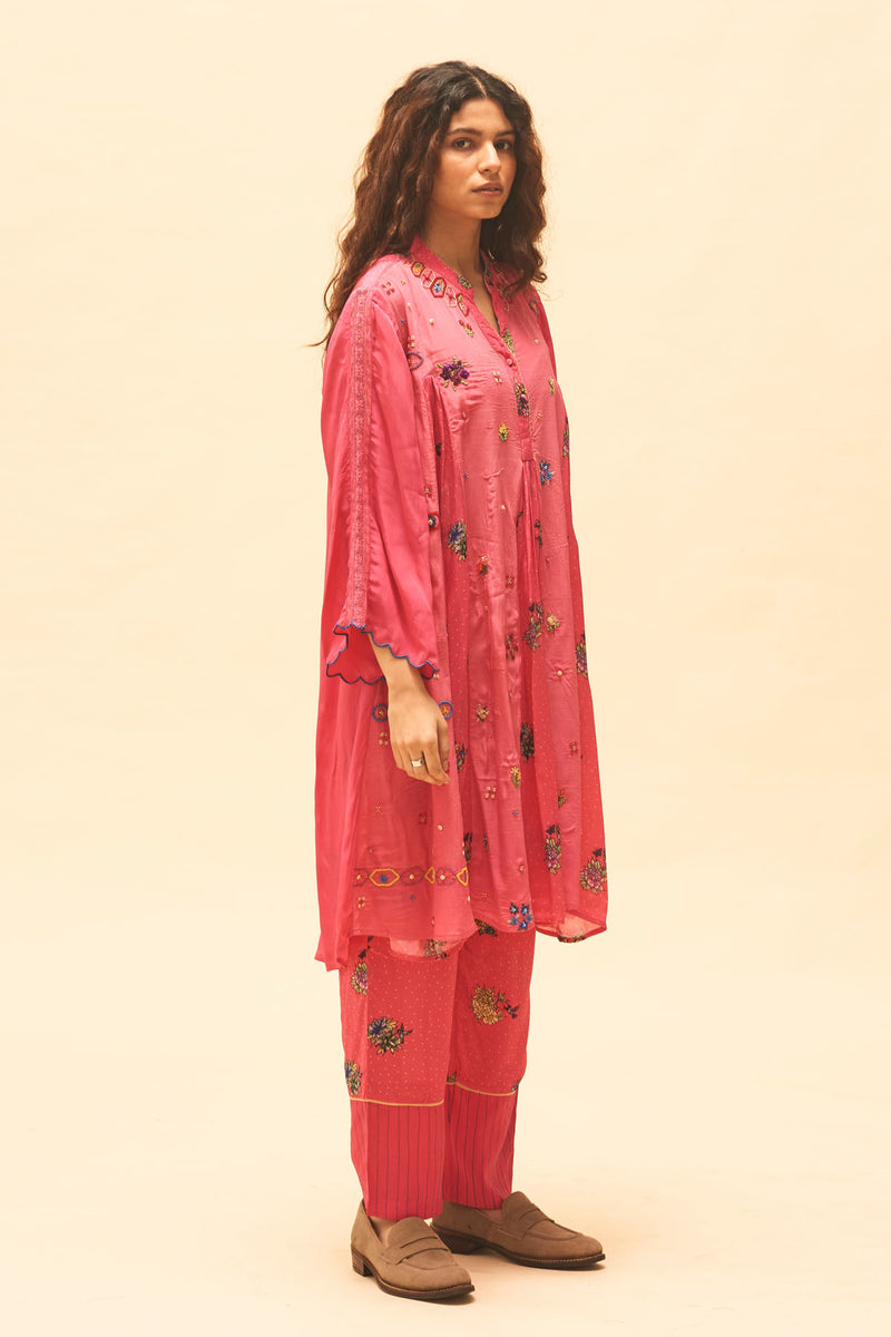 Fuchsia Flared Tunic