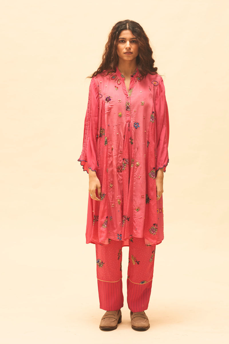 Fuchsia Flared Tunic