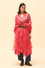 Fuchsia Gathered Kurta