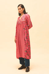 Fuchsia Gathered Kurta