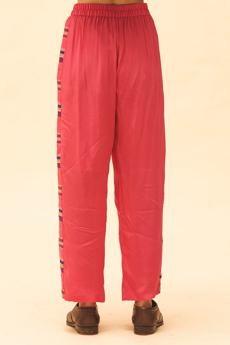 Fuchsia Panelled Pants