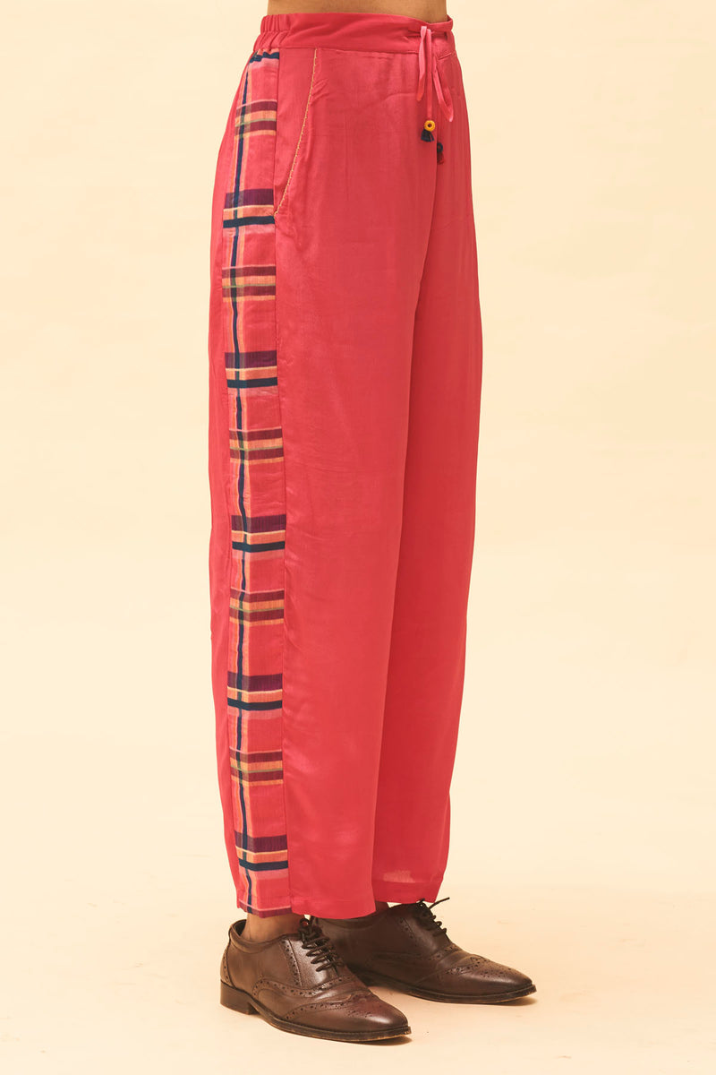 Fuchsia Panelled Pants