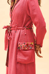 Fuchsia Reversible Long Jacket