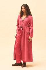 Fuchsia Reversible Long Jacket