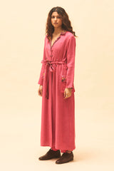 Fuchsia Reversible Long Jacket