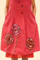 Fuchsia Applique Dress