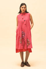 Fuchsia Applique Dress