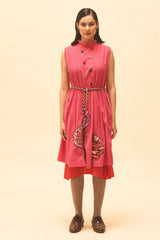 Fuchsia Applique Dress