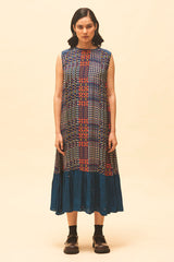 Indigo Checked Dress