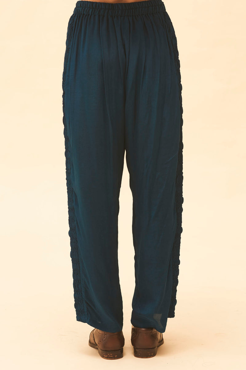 Indigo Panelled Pants