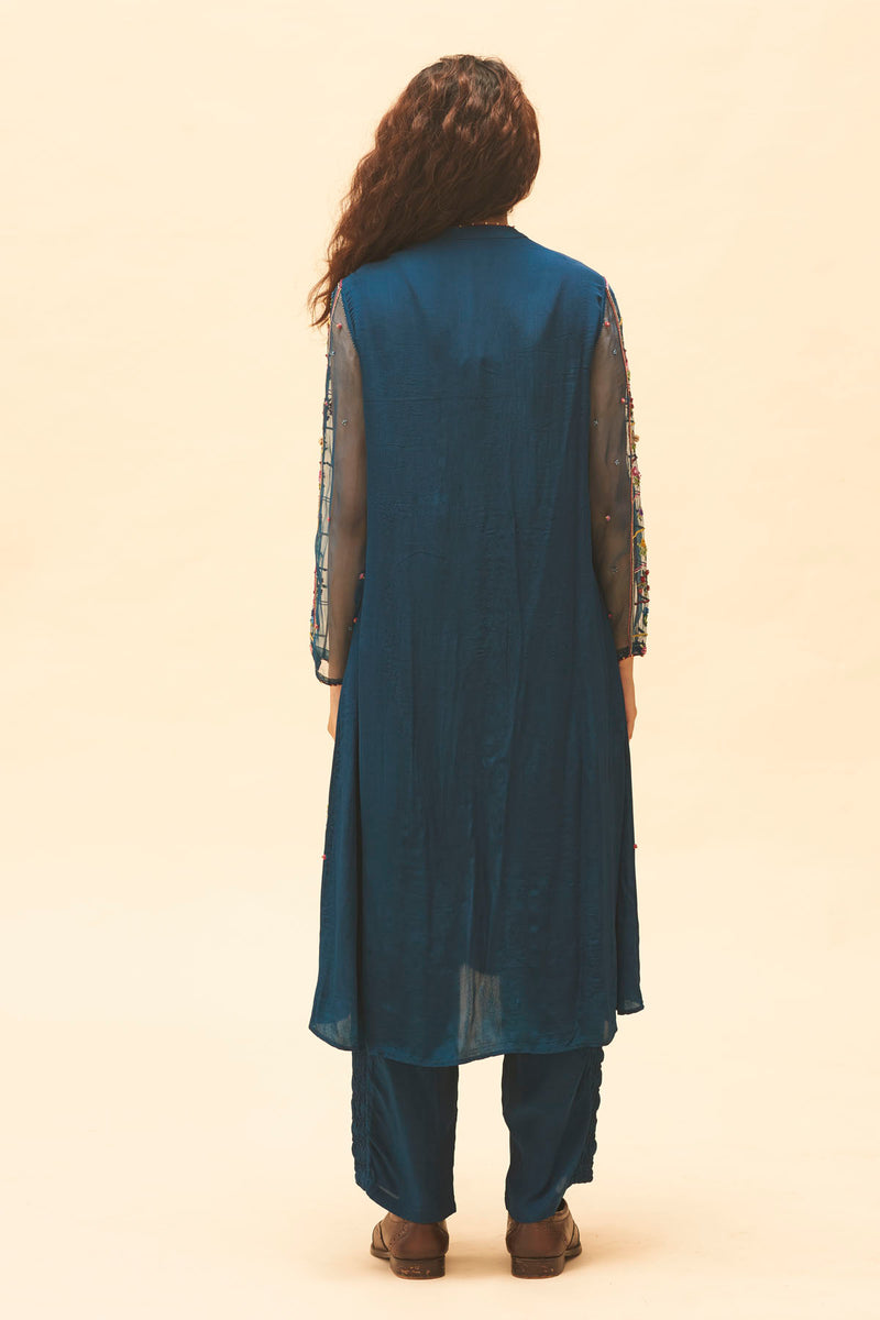 Indigo Gathered Tunic