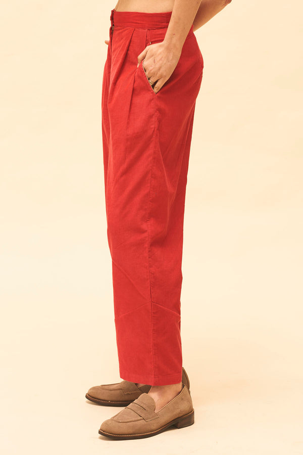 Crimson Straight Pants