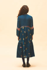 Indigo Gathered Dress