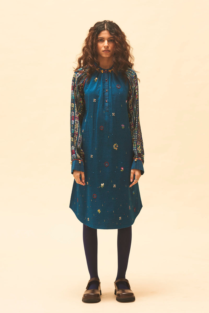 Indigo Embroidered Tunic