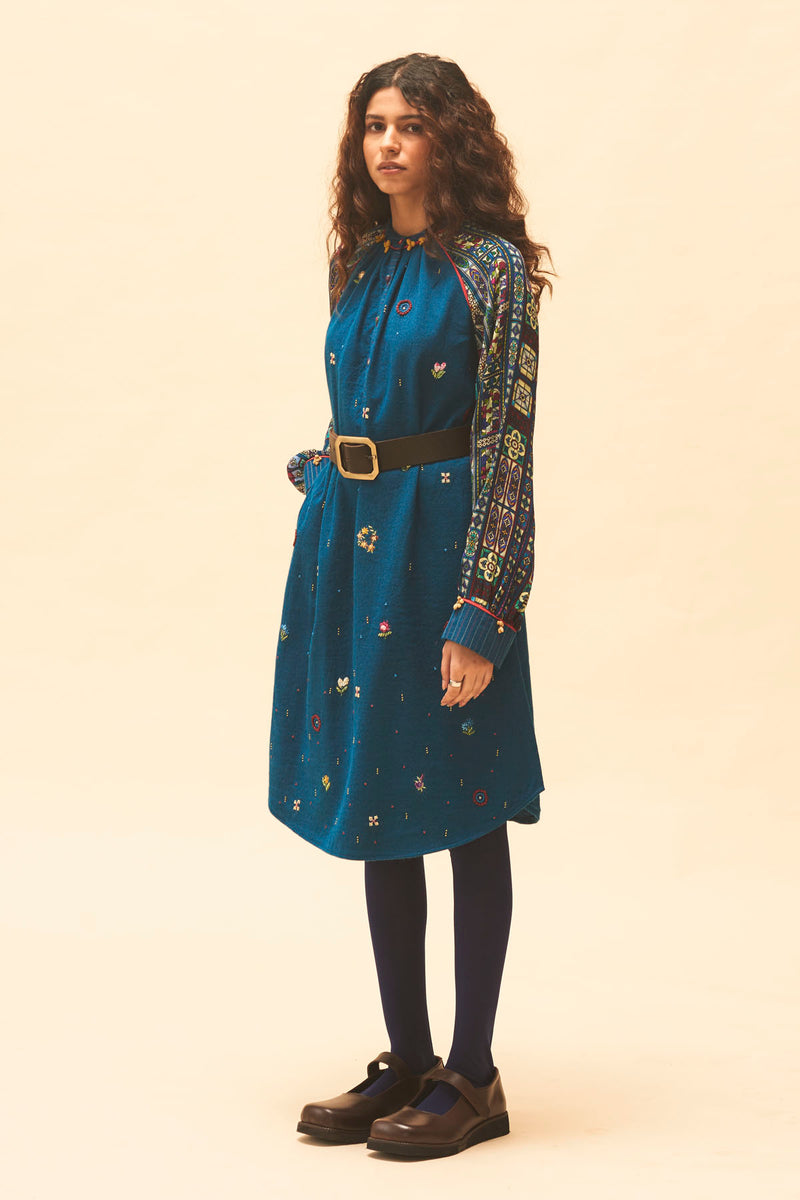 Indigo Embroidered Tunic