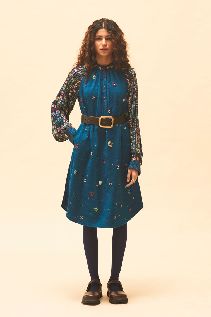 Indigo Embroidered Tunic