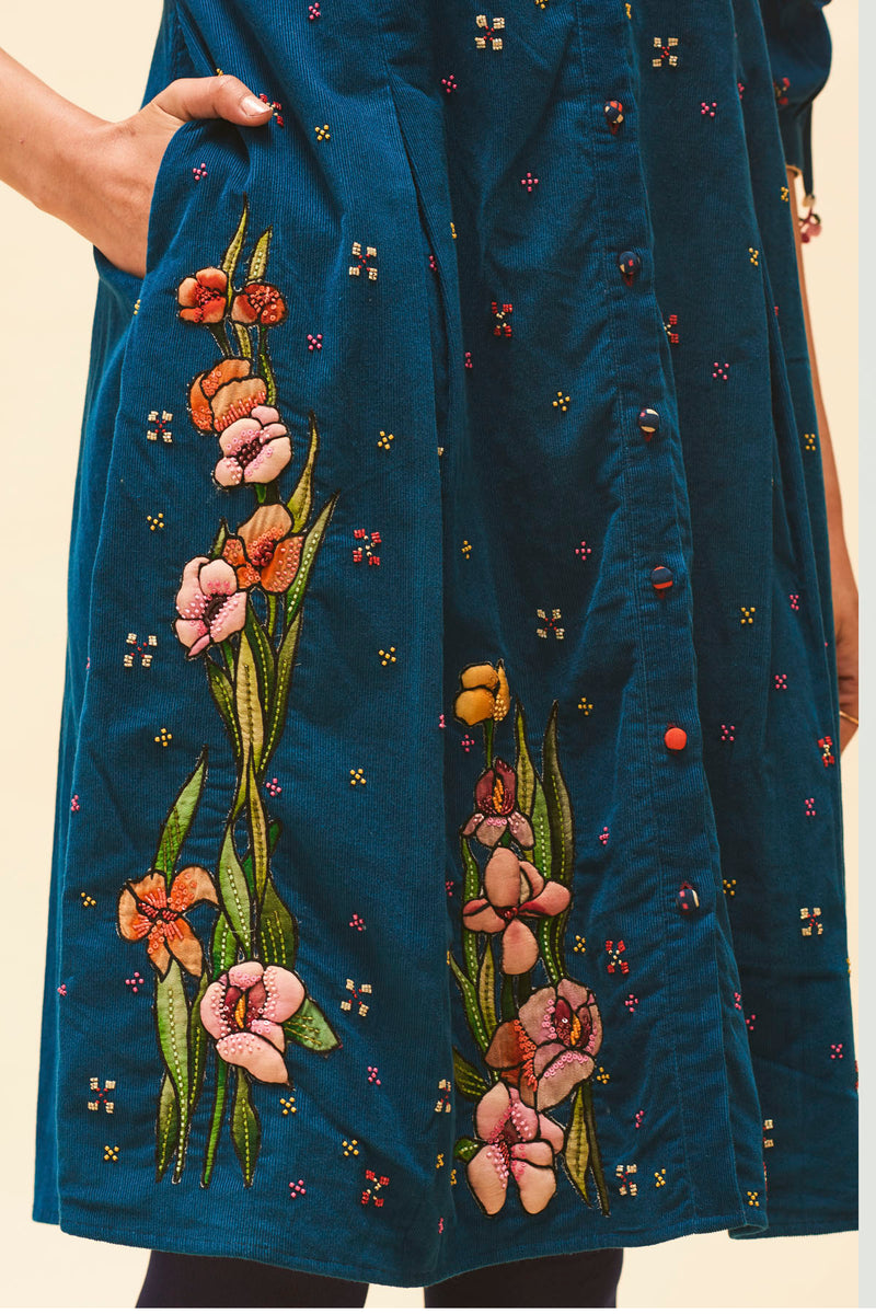 Indigo Applique Dress